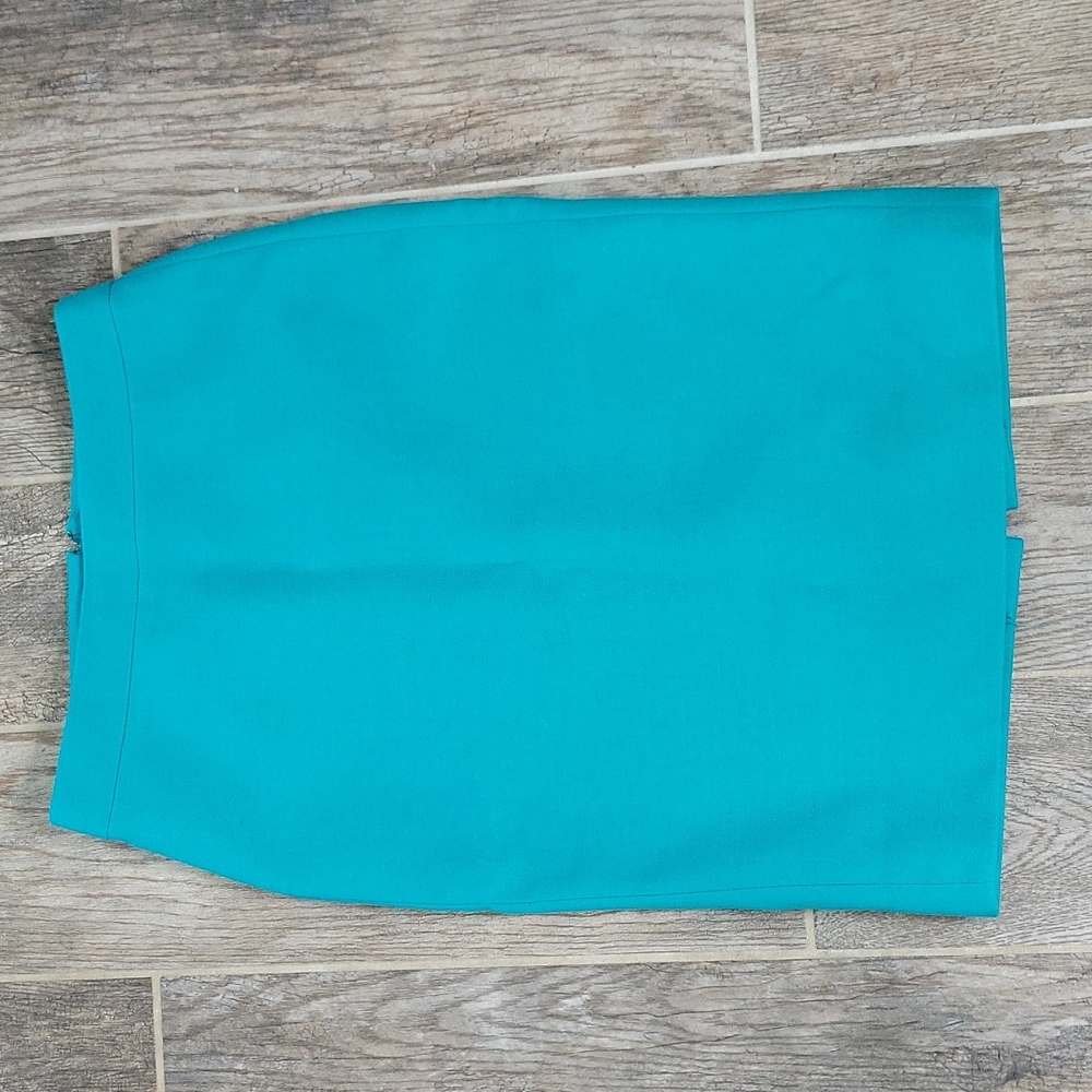 J. CREW Wool Pencil Skirt Size 00 Green